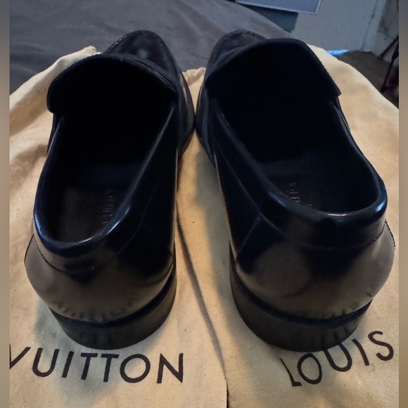 Louis Vuitton Men’s Loafer 9UK/10US Black Burgundy Leather Brand New Never Worn - Picture 10 of 13
